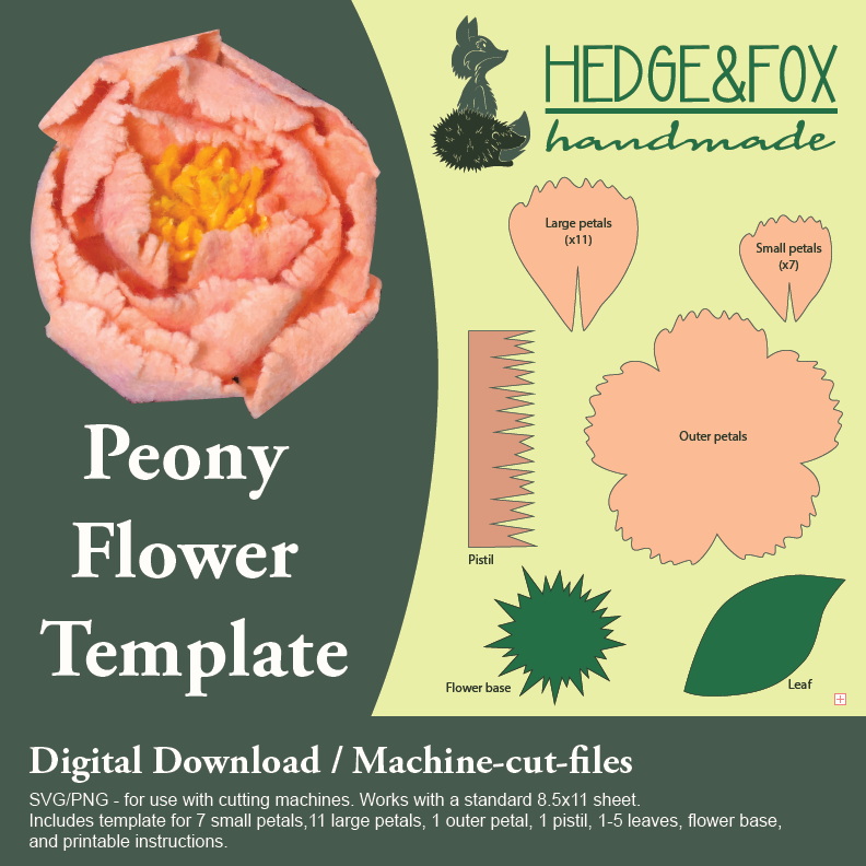 DIY Kit - Peony Flower Precut Kit (need to discuss colors) - Hedge and Fox