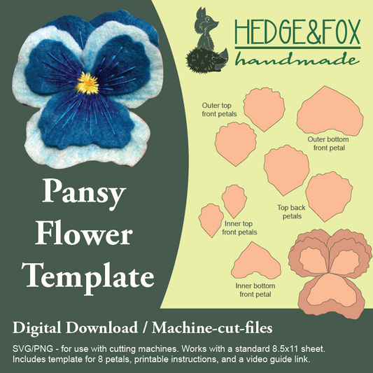 DIY Kit - Pansy Flower Precut Kit (need to discuss colors) - Hedge and Fox