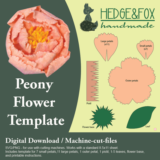 DIY Kit - Peony Flower Precut Kit (need to discuss colors) - Hedge and Fox