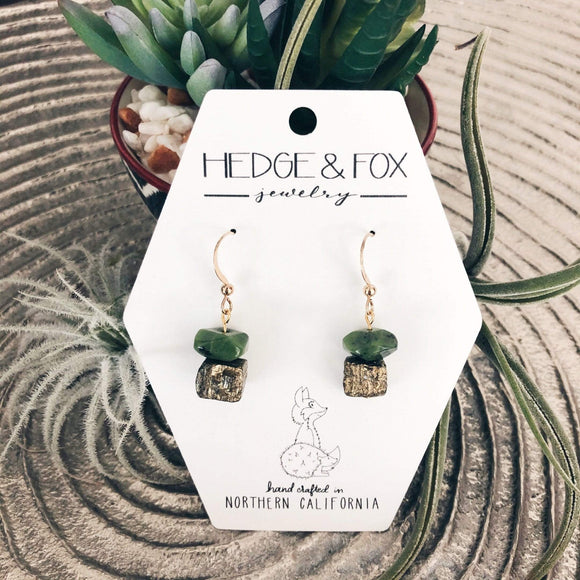 Hedge and Fox Earrings Jade