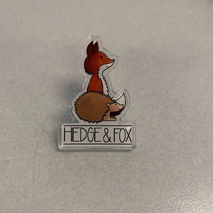 Hedge and Fox Stickers/Magnets H+F Pins