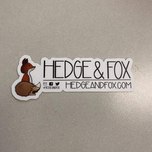 Hedge and Fox Stickers/Magnets Mini H+F  Bumper Sticker